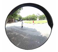 RLKHXBS Espejo de Seguridad Negro para Exteriores, Espejo de tráfico, Espejo de Seguridad Redondo Grande para Exteriores, Espejo de Punto Ciego, Espejo de Esquina para entradas, Tiendas y oficinas