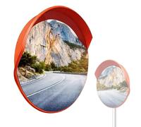 RLKHXBS Espejo de tráfico de 18/23/29/31/39", 230°, Espejo de Seguridad Curvo de Gran Angular con Soporte Ajustable, Espejo Suave para PC Poco Profundo, para Negocios de Asistencia de