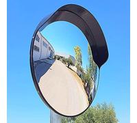 RLKHXBS Espejo de tráfico,Espejo esférico panorámico Curvo de Esquina de Carretera,Espejo de Seguridad Convexo de Gran Angular con Soporte Ajustable