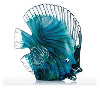 RLKHXBS Estatua de Mesa Estatuas escultóricas de Pescado Azul favoreco de Obras de Arte de Regalo Decoración del hogar Estatuas de decoración del jardín