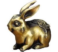 RLKHXBS Estatua de Mesa Pure Copper S Animals Rabbit Statue Feng Shui Buena Suerte Decoración Accesorios de Sala de Estar Artesanía de Escritorio