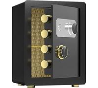 RLKHXBS, Fireproof Waterproof Document Home Security 40 cm Waterproof and Anti-Smashing Locker with Key Code for Home Office Cash Use (Color : Coffee Gold) (Tyrant G (Black