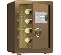 RLKHXBS, Fireproof Waterproof Document Home Security 40 cm Waterproof and Anti-Smashing Locker with Key Code for Home Office Cash Use (Color : Coffee Gold) (Tyrant G (Coffe