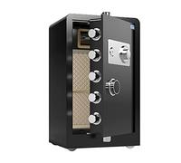 RLKHXBS, Fireproof Waterproof Security Digital Cabinet Large 70cm Steel, Fireproof Cabinets, Mechanical Code Lock Key Double Protects The File (Bla