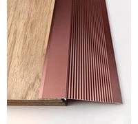 RLKHXBS Floor Transition Strip 4 Inch Wide, Metal Doorway Reducer/Threshold Ramp/Edge Trim for Uneven Transitions Flooring, Large Drop Molding for Wheelchair Sweeper