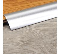 RLKHXBS Floor Transition Strip Double Slot, Curved Thresholds Reducer/Flooring Edge Trim for Doorway Gap Interval, Metal Waterproof