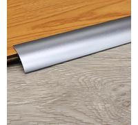 RLKHXBS Floor Transition Strip Double Slot, Curved Thresholds Reducer/Flooring Edge Trim for Doorway Gap Interval, Metal Waterproof