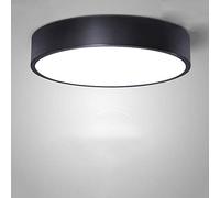 RLKHXBS Indoor Chandelier, 24w LED Round Ceiling Light Indoor Lighting Fixture Antique Black Acrylic High-Intensity Light Transmission Drum Shape Flush Mount Ultra Thin Ceiling Lamp Fitting Indo