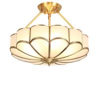 RLKHXBS Indoor Chandelier, All Copper Ceiling Pendant Light, Retro European Style Chandelier, Light Luxury Copper Solder Bedroom Room Ceiling Light,for Bedrooms, Offices, Corridors Light