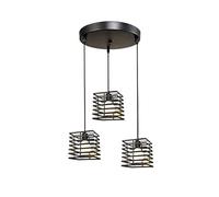 RLKHXBS Indoor Chandelier, Creative Iron Cage Shaped Pendant Light, Retro Style Chandelier, Hollow Metal Hanging Lamp, Ceiling Light, Restaurant Bar Decoration Lighting Fixture