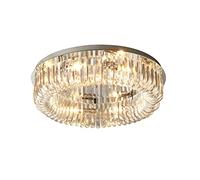 RLKHXBS Indoor Chandelier, Crystal Close to Ceiling Light Fixtures Sliver LED Flush Mount Ceiling Light M- Round Luxury Crystal Ceiling Lamps Chandelier Lighting for Bedroom Living Dining Room Hall