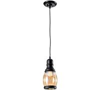 RLKHXBS Indoor Chandelier, Farmhouse Chandelier V-intage Industrial Round Pendant Light Living Room Bedroom Wall Lamps Restaurant Glass Lamp Shade Hanging Light Kitchen Island Ceiling Lamp Cafe