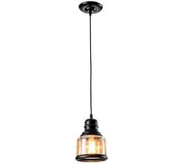 RLKHXBS Indoor Chandelier, Farmhouse Chandelier V-intage Industrial Round Pendant Light Living Room Bedroom Wall Lamps Restaurant Glass Lamp Shade Hanging Light Kitchen Island Ceiling Lamp Cafe