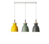 RLKHXBS Indoor Chandelier, Flush Mount Chandelier, Nordic Style Wrought Iron Pendant Light, Metal Lamp Shade, Ceiling Lighting Fixture, Hanging Lamp for Restaurant Cafe Decoration