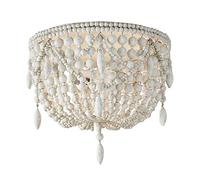 RLKHXBS Indoor Chandelier, French Retro Ceiling Lamp, Personalized Wooden Bead Bedroom Droplight, Princess Room 's Room Pendent,for Bedroom, Entryway, Dining Room, Girls Room, Foyer