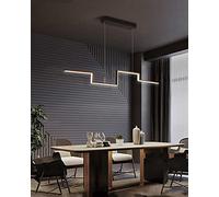 RLKHXBS Indoor Chandelier, Geometry Led Pendant Lights Black Led Pendant Chandeliers Lighting For Living Room Decor Dining Room Bedroom Hanging Lamp