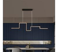 RLKHXBS Indoor Chandelier, Geometry Led Pendant Lights Black Led Pendant Chandeliers Lighting For Living Room Decor Dining Room Bedroom Hanging Lamp