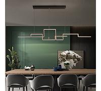 RLKHXBS Indoor Chandelier, Geometry Led Pendant Lights Black Led Pendant Chandeliers Lighting For Living Room Decor Dining Room Bedroom Hanging Lamp