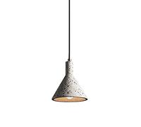 RLKHXBS Indoor Chandelier, Industrial Chandelier Suspended Light Cement Pendant Lighting Fixture Black Lampshade Ceiling Lamp Minimalist Hanging Lights for Dining Room Kitchen Island Bedroom