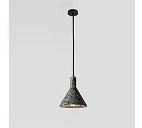 RLKHXBS Indoor Chandelier, Industrial Chandelier Suspended Light Cement Pendant Lighting Fixture Black Lampshade Ceiling Lamp Minimalist Hanging Lights for Dining Room Kitchen Island Bedroom