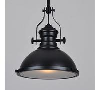 RLKHXBS Indoor Chandelier, Industrial Style Retro Chandelier, Single Head Wrought Iron Pendant Light, Metal Lamp Shade, Ceiling Hanging Lamp, Lighting Fixture for Restaurant Cafe Decoration