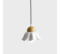 RLKHXBS Indoor Chandelier, Japanese Style Pendant Light with Wooden Top Decoration, Creative Ceramic Chandelier Lighting Fixture Height Adjustable Suspension Wire Lights for Kitchen Island Dining