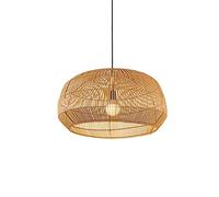 RLKHXBS Indoor Chandelier, Lantern Pendant Light, Rattan Woven Hanging Lamp, Ceiling Chandelier, Rattan Lampshade, Suitable for Restaurant Tea House Courtyard