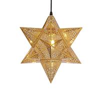 RLKHXBS Indoor Chandelier, Luxury Country Mediterranean Chandelier Stars Metal Adjustable Lighting Suspension Light Romantic Living Room Restaurant Landscape of Light Lighting Accessories One Light