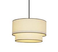 RLKHXBS Indoor Chandelier, Nordic Chandelier, Creative Double Layer Kitchen Island Lamp, Fabric Shade Pendant Lights, for Living Room Office Illumination Fixtures