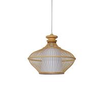 RLKHXBS Indoor Chandelier, Pastoral Creative E27chandelier Living Room Balcony Restaurant Lighting Southeast Asian Restaurant Pendant Light Adjustable Woven Light