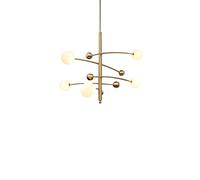 RLKHXBS Indoor Chandelier, Postmodern Creative Pendant Lamp, Personality Gold Glass Magic Bean Chandelier G95 Decoration Ceiling Lights for Living Room Bedroom Home Dining Room Lighting [Energy
