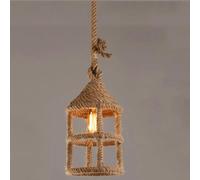 RLKHXBS Indoor Chandelier, Retro Industrial Style, Used in Restaurant, Bar, Internet Cafe, Bar, Hemp Rope, Water Pipe, Creative Coffee Shop, Clothing Store, Decorative