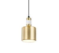 RLKHXBS Indoor Chandelier, Retro Industrial Wrought Iron, Creative Gold Hollow Hanging Light, Single Head Pendant Light, Restaurant and Bar Decoration Lighting Fixtures