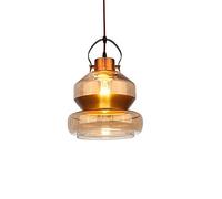 RLKHXBS Indoor Chandelier, Retro Nostalgia Hanging Hanging Lights Personality Amber Glass Lampshade Chandelier Creativity Northern Europe Fashioned Pendant Lights for Restaurant Living Room Kitchen