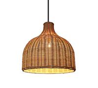 RLKHXBS Indoor Chandelier, Retro Rattan s Pastoral Creative s Restaurant Bar Counter Living Room Study Coffee Shop Hand-Woven Wicker Ceiling s Height Adjustable Lighting Fixtures