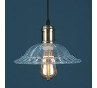 RLKHXBS Indoor Chandelier, Retro Style Pendant Lights, Farmhouse Kitchen Pendant Lighting with Clear Glass Shade, Adjustable Cord M- Ceiling Light Fixture for Kitchen Island Sink Living Rooms