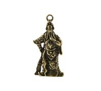 RLKHXBS Retro Pure Copper Gong Loyalty and Righteousness Guan Er Ye Car Solid Brass Keychain Pendant