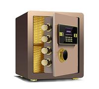 RLKHXBS s Password Electronic, Fireproof and Anti-Theft, Home Hotel Office Document, Large-Capacity Storage Made of Solid Steel, 40x36x30cm (Color : Black) (Brown)