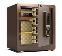 RLKHXBS Safes Home Fire Key Safe Small Invisible 45cm All-Steel Anti-Theft Wall Wardrobe Jewelry Bedside Table Password Safe Office Smart WiFi Safe Deposit Key,Wall Safes (Coffee Gold)