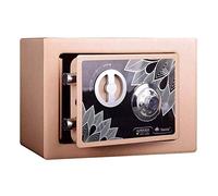 RLKHXBS Safes, Piggy Bank Adult and Child Piggy Bank Mechanical Password Safe All-Steel Household Small In-Wall Safe Deposit - Color: Light Gold Safety,Wall Safes