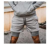 RLKHXBS Shorts 2 IN 1 Mesh Breathable Shorts Men Double-Deck Jogging Running Quick Dry Gym Fitness Workout Buttoms