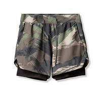 RLKHXBS Shorts Camouflage Running Shorts Men 2 in 1 Sports Jogging Fitness Shorts Training Quick Dry Mens Gyms Men
