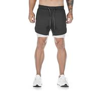 RLKHXBS Shorts Gym Shorts Sport Men's 2 In 1 Running Fitness Shorts Workout Sweatpants Athletic Soccer Short Tight