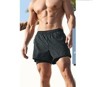 RLKHXBS Shorts Sports Shorts Fake Two Camouflage Running Pants Summer Quick-Drying Fitness J Double Layer Shorts