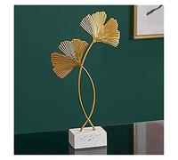 RLKHXBS Tablero de Mesa de Oro Hojas de Hierro de Hierro Ginkgo decoración de Metal Adornados Decoraciones de Plantas de Escritorio Estatua de artesanía
