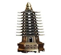 RLKHXBS Tabletop China Wenchang Pagoda Tower Crafts Statue, Feng Shui Zinc Alloy 3D Model Metal Handicraft Decoration, Creative Desktop Decoration Collectible,22cm