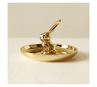 RLKHXBS Tabletop Office Living Room Decoration s Statue Figurine Gold Ceramic Jewelry Plate Bathroom Ring Bracelet Storage Tray European Model Home Decoration @C
