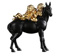 RLKHXBS Tabletop Resin Horse, Horse Statue Angel Riding Modelo de Animales Decoración del hogar Crafts