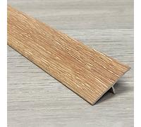 RLKHXBS Transition Strips for Doorways, Flat T Molding Floor Gap Edge Trim with Wood Grain for Wood Flooring Vinyl Laminate Floors, Cinch Seam Cover/Binder 33mm Wide