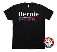 RlMI LINMY Bernie Sanders Feel The Bern O-Neck 100% Cotton Short Sleeve Unisex T-Shirt L